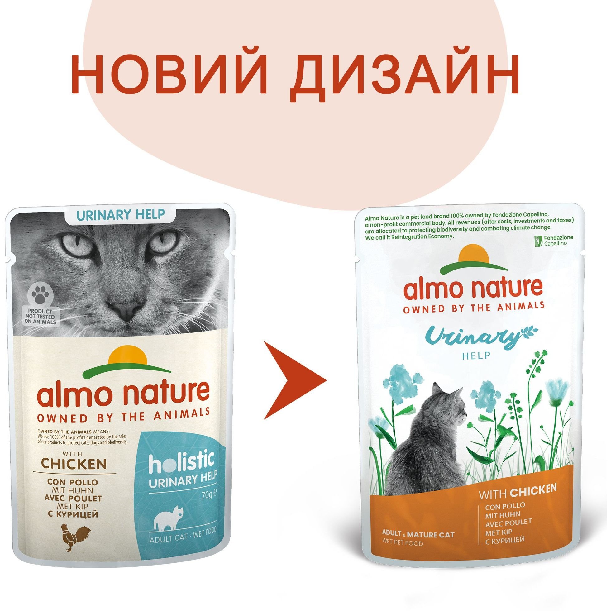 Вологий корм для котів Almo Nature Holistic Functional Cat з профілактикою сечокам'яної хвороби з куркою 70 г (5297) - фото 3