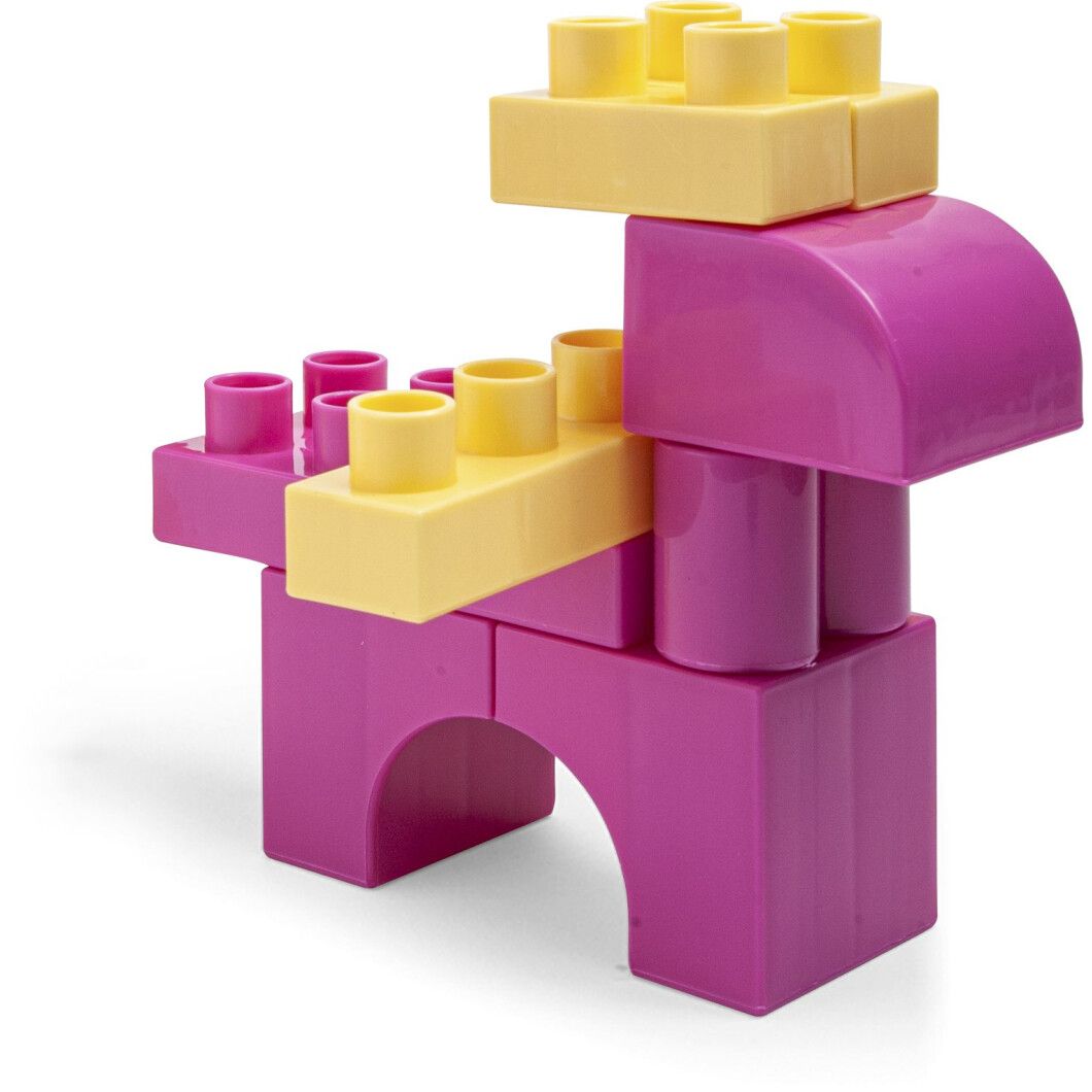 Конструктор у коробці Wader, 132 елементи, рожеві відтінки (41280) - фото 3