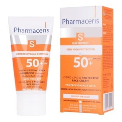 Гідроліпідний сонцезахисний крем для обличчя Pharmaceris S Sun Protect 1+1 SPF 50, 100 мл (2 шт по 50 мл), (Z14029) - фото 2