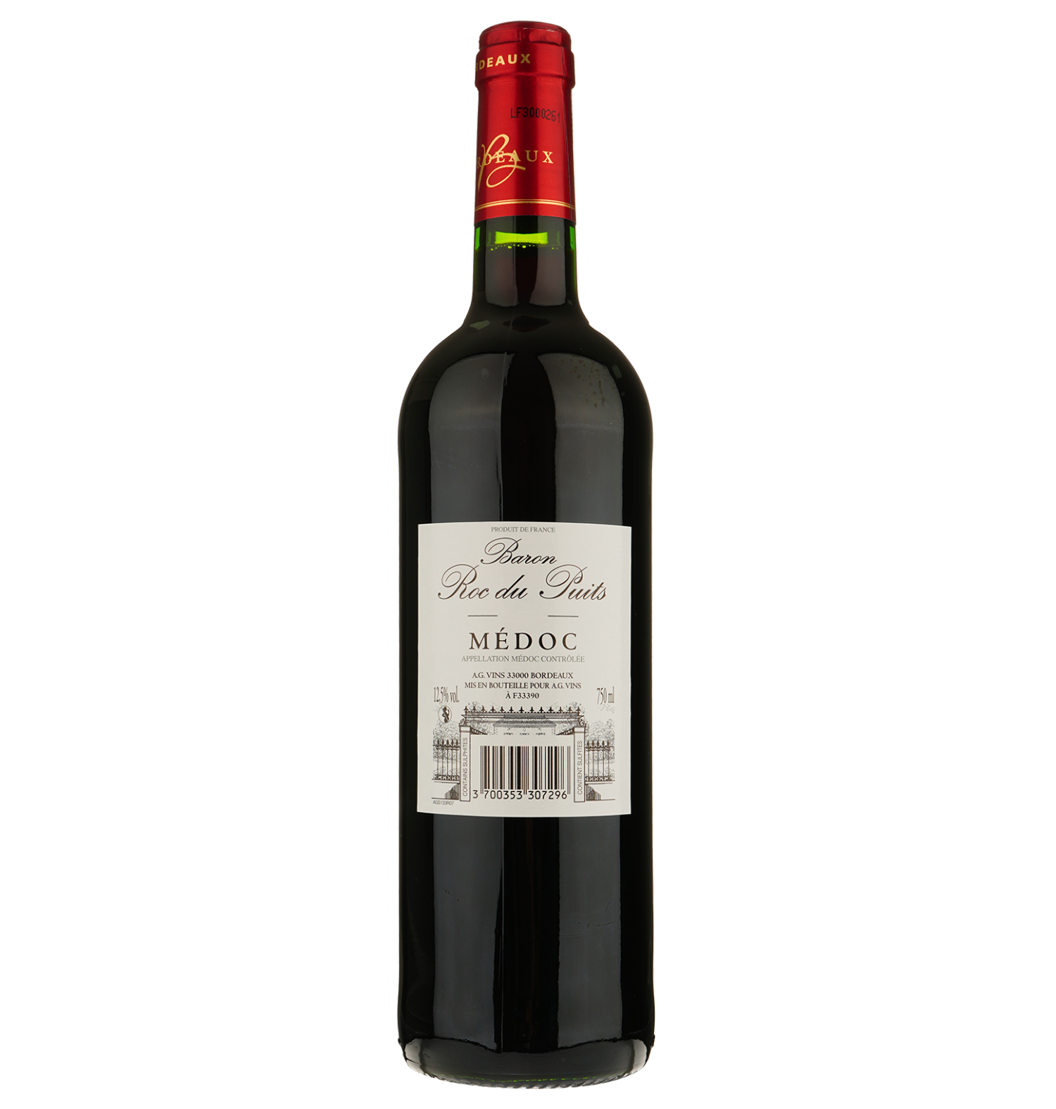 Вино AG Vins Baron Roc Du Puits AOP Medoc, красное, сухое, 0,75 л (917835) - фото 2