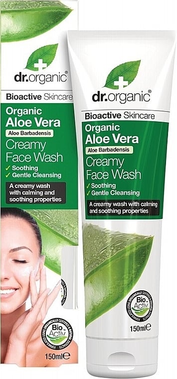 Гель для умывания с экстрактом алоэ Dr. Organic Bioactive Skincare Organic Aloe Vera Face Wash 150 мл - фото 3