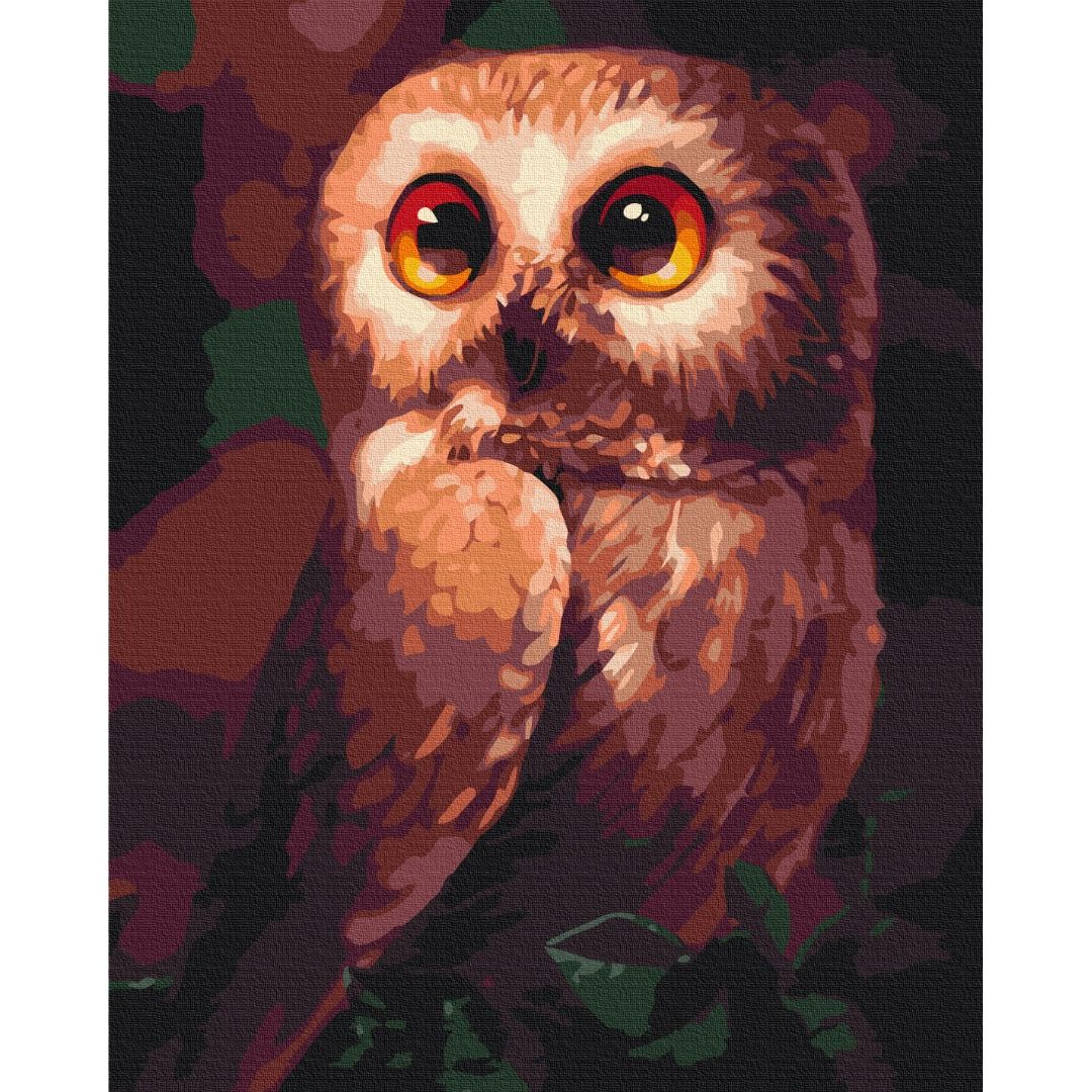Картина по номерам Любопытная сова Brushme 40x50 см разноцветная 000277765 - фото 1