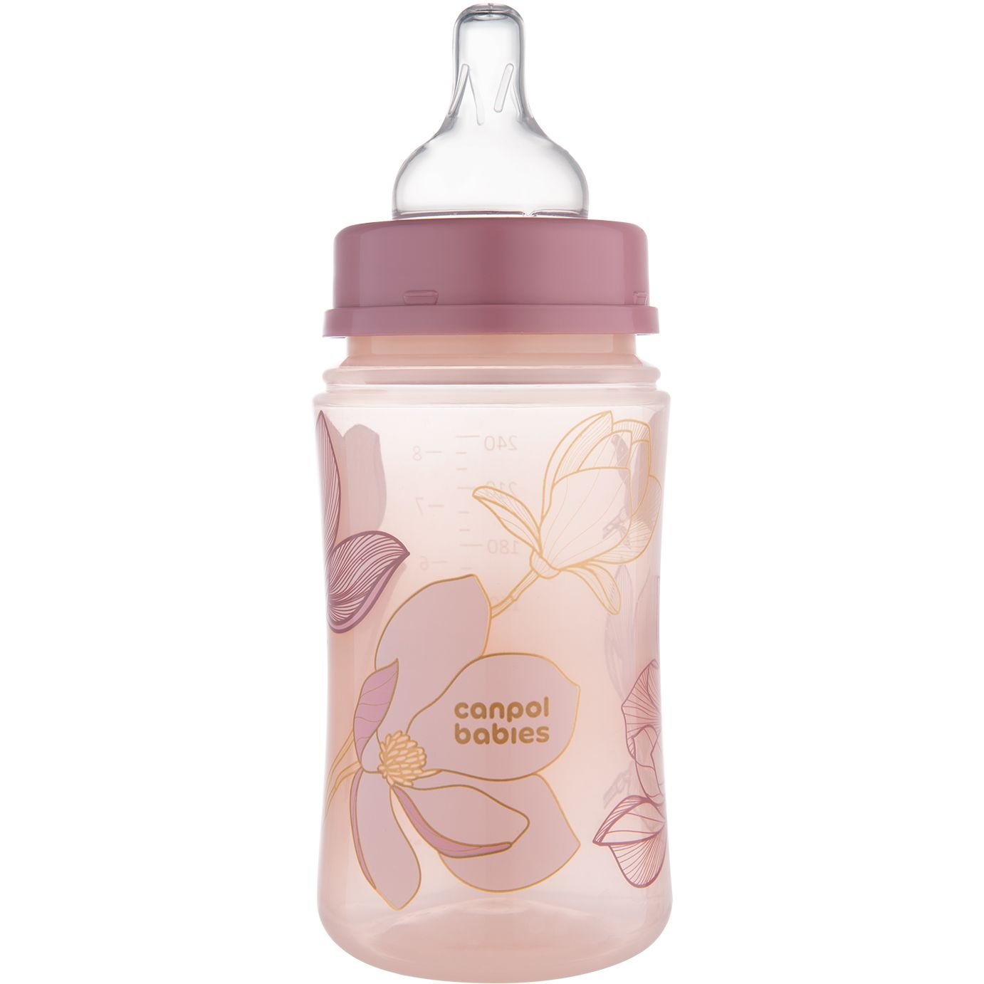 Бутылочка антиколиковая с широким отверстием Canpol babies Easystart Gold 240 мл розовая - фото 2