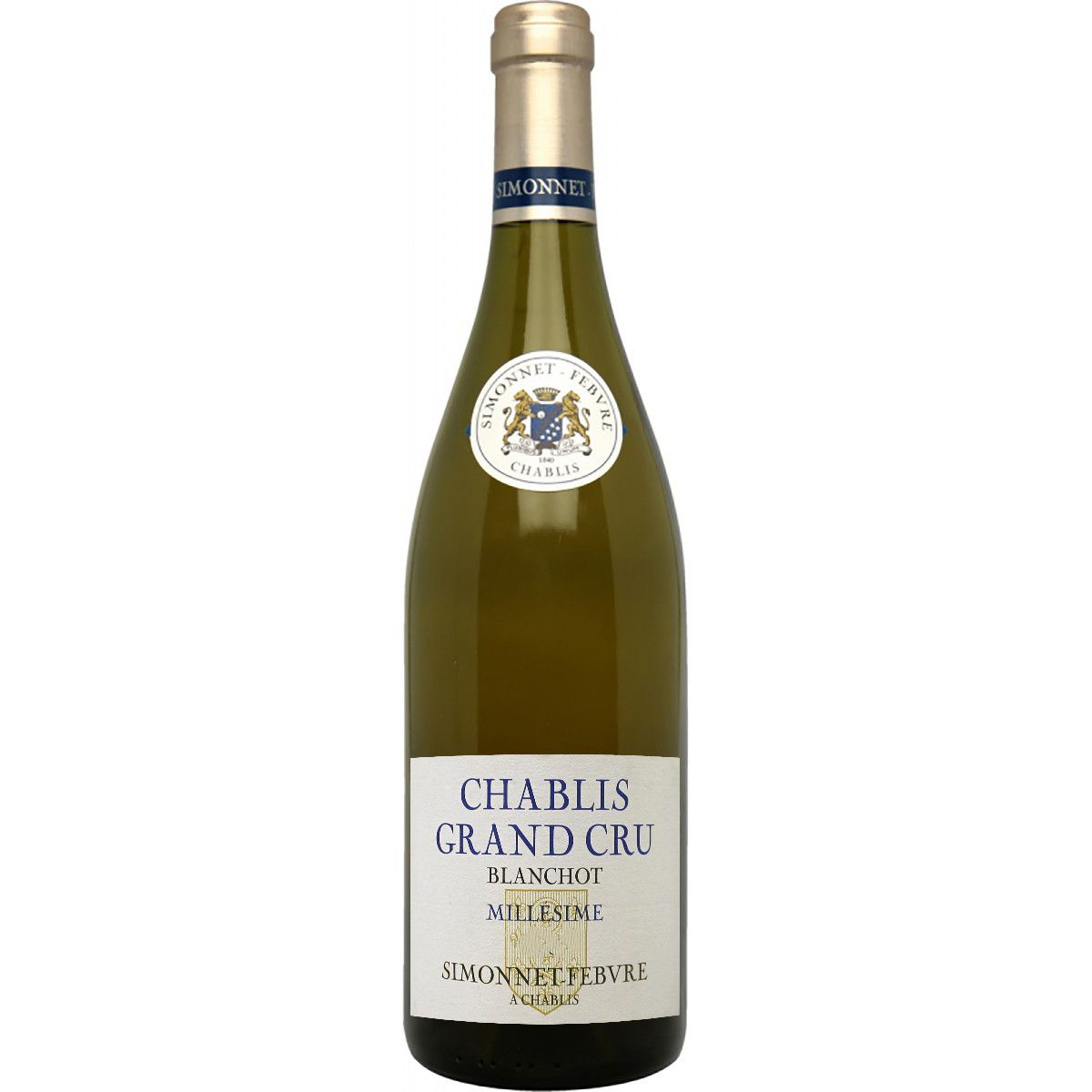 Вино Simonnet-Febvre Chablis Grand Cru Blanchot АОС, біле, сухе, 13%, 0,75 л (814486) - фото 1