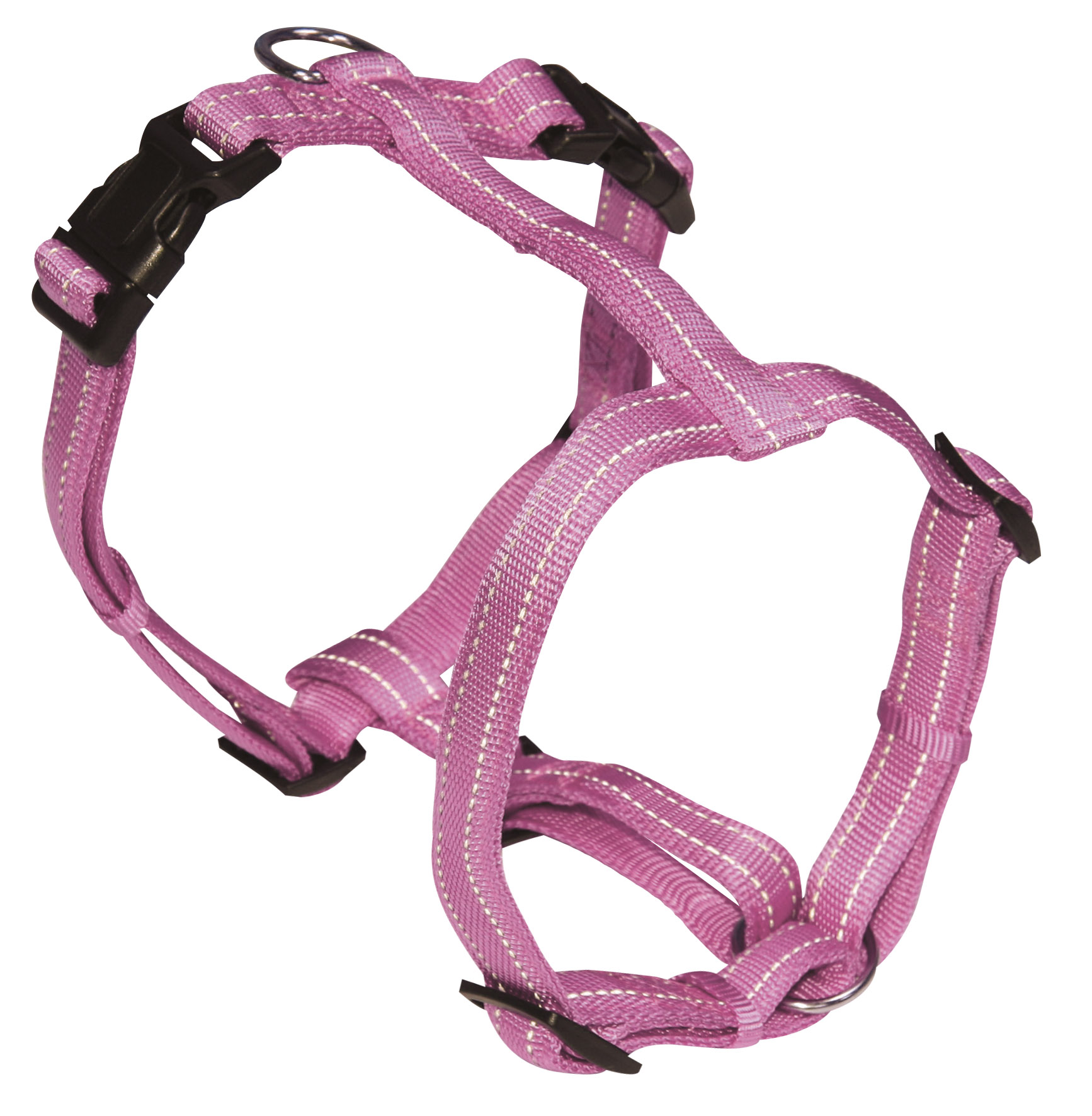 Світловідбиваюча шлея Croci Soft Reflective H-образная, 50-65х2 см, рожевий (C5079899) - фото 1