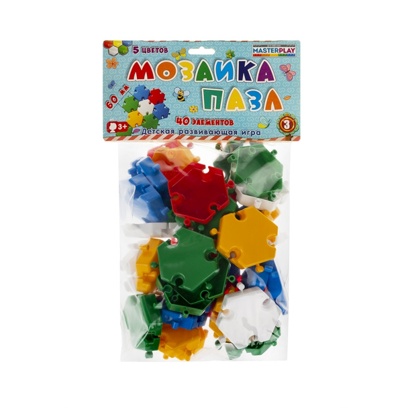 Мозаика-пазл Colorplast Ø60 мм №3 (40шт.) 1-144 - фото 2