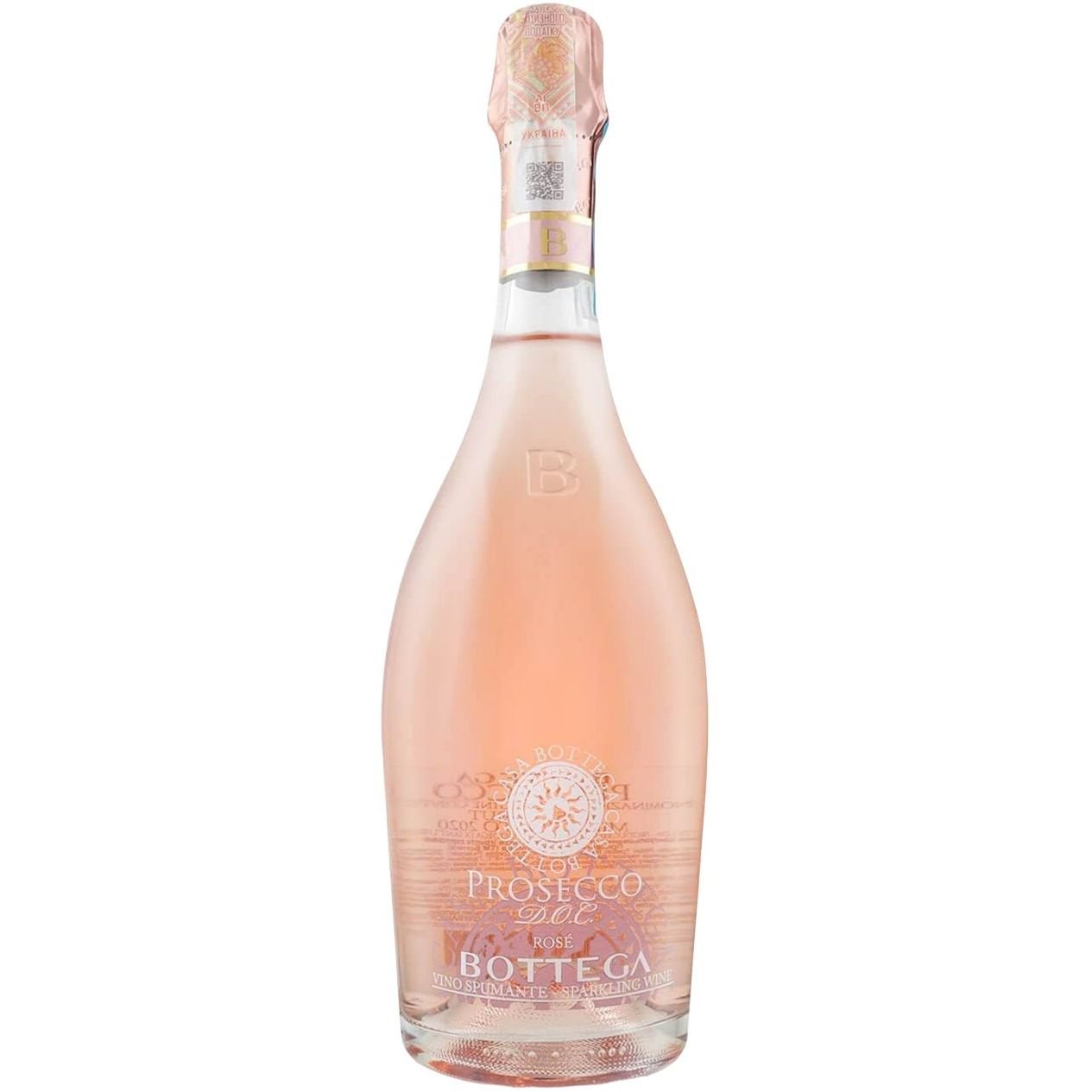 Вино ігристе Bottega Prosecco Rose DOC, рожеве, брют, 11,5%, 0,75 л  (872784) купити у Києві, Україні