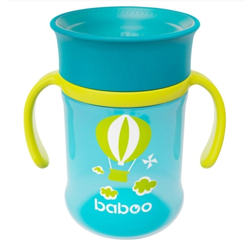 Чашка-непроливайка Baboo Transport 360°, 6+ мес., 300 мл, зеленая (8-135) - фото 1
