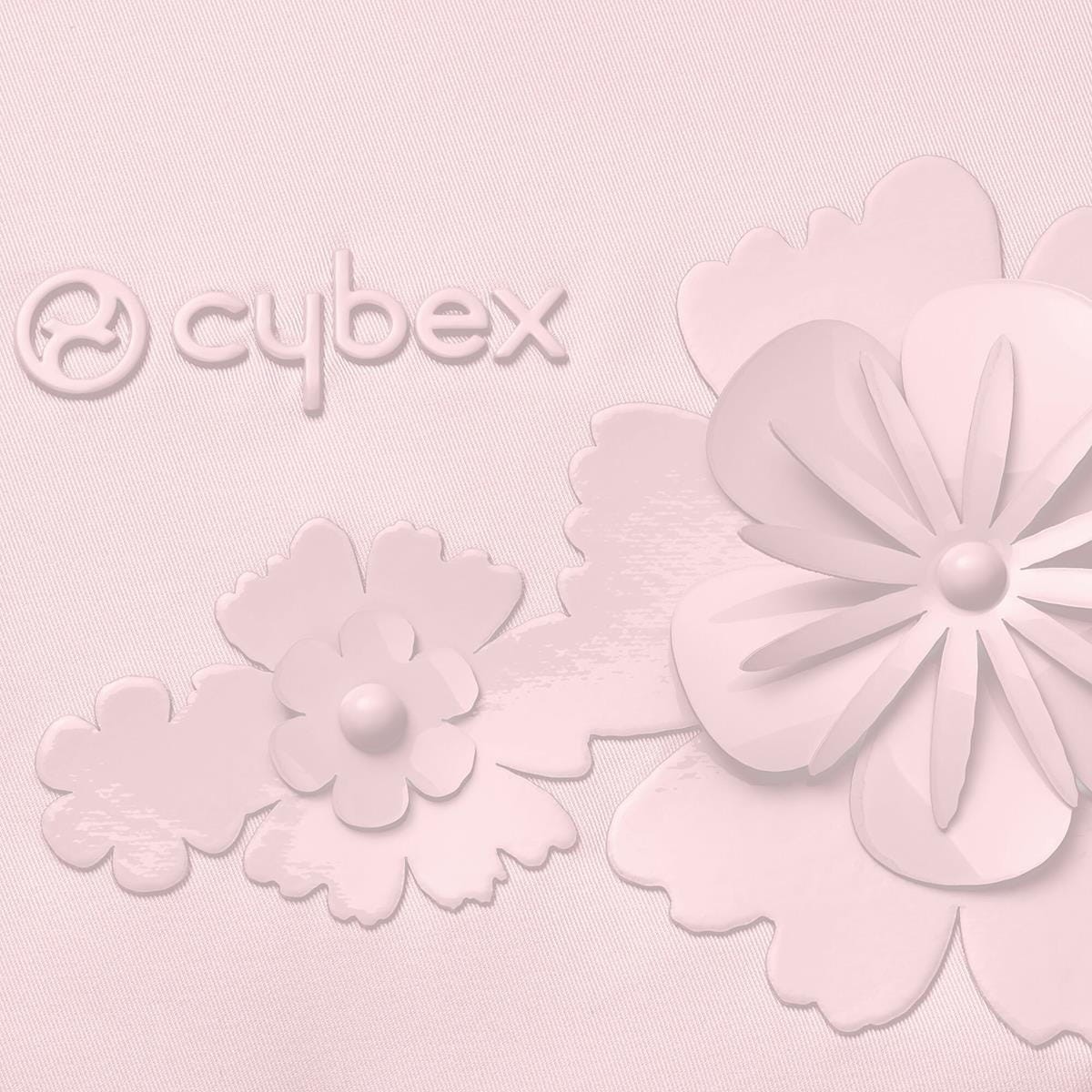 Люлька Cybex Priam Lux Simply flowers pink + Комплект текстиля Cybex Priam Simply flowers pink + Шасси Cybex Priam с каркасом LS RBA Chrome Brown - фото 5