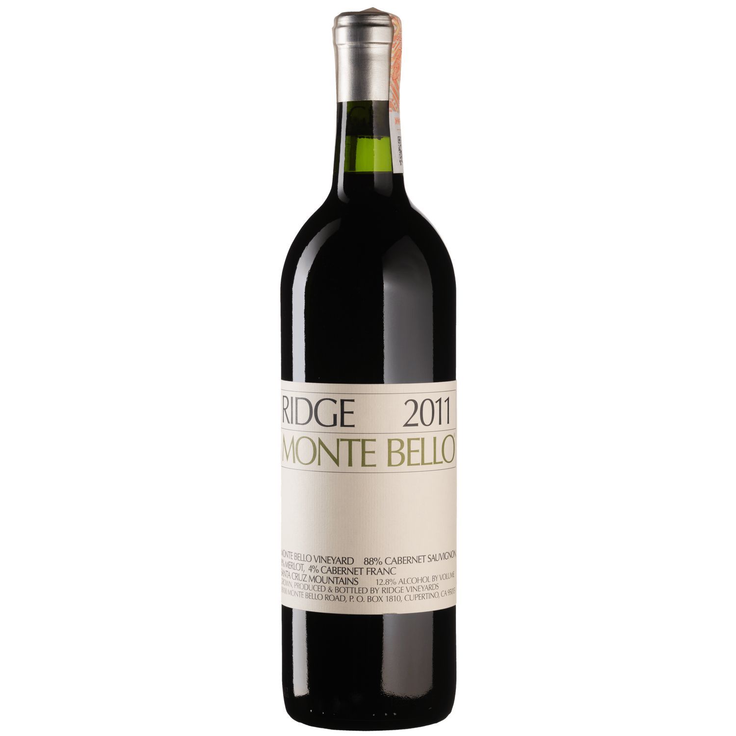 Вино Ridge Vineyards California Monte Bello 2011 червоне, сухе, 0,75 л - фото 1
