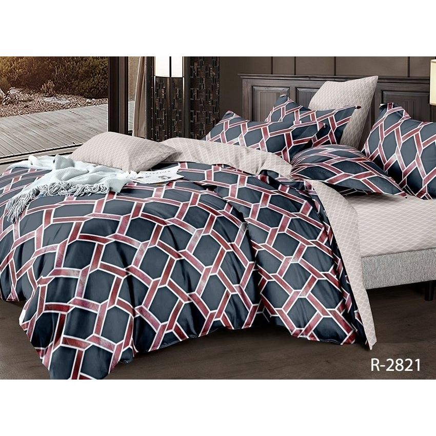 Комплект постільної білизни TAG Tekstil з компаньйоном 2-спальний 000210993 (R-2821) - фото 1