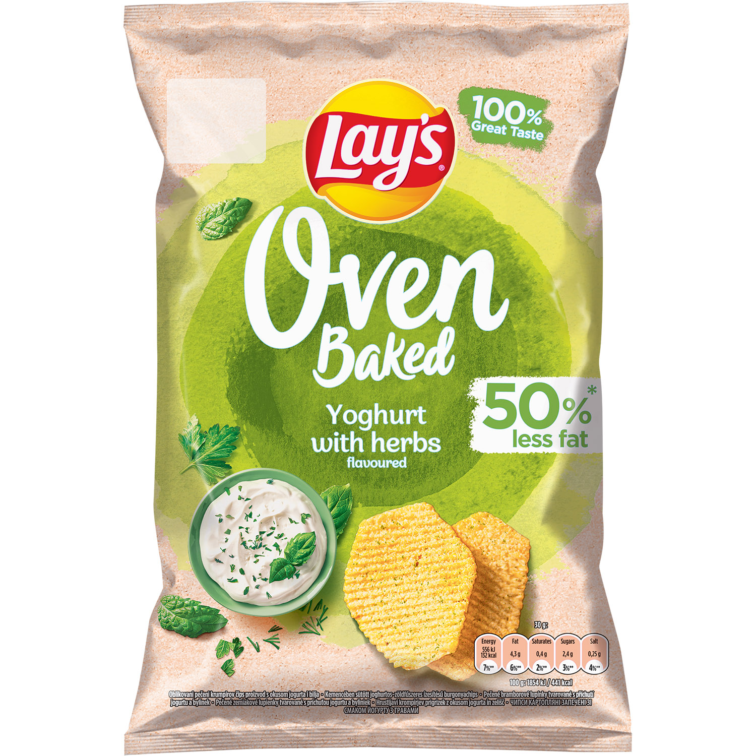 Чипси Lay's Oven Baked зі смаком йогурту з травами 110 г (944157) - фото 1