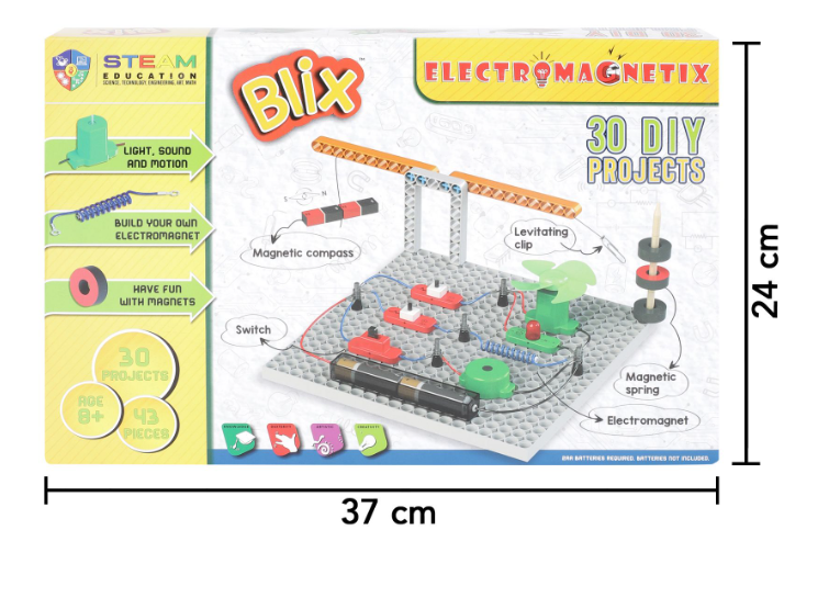 Конструктор Zephyr Blix Electromagnetix 30 Diy Stem Projects Toys 43 елемента - фото 7