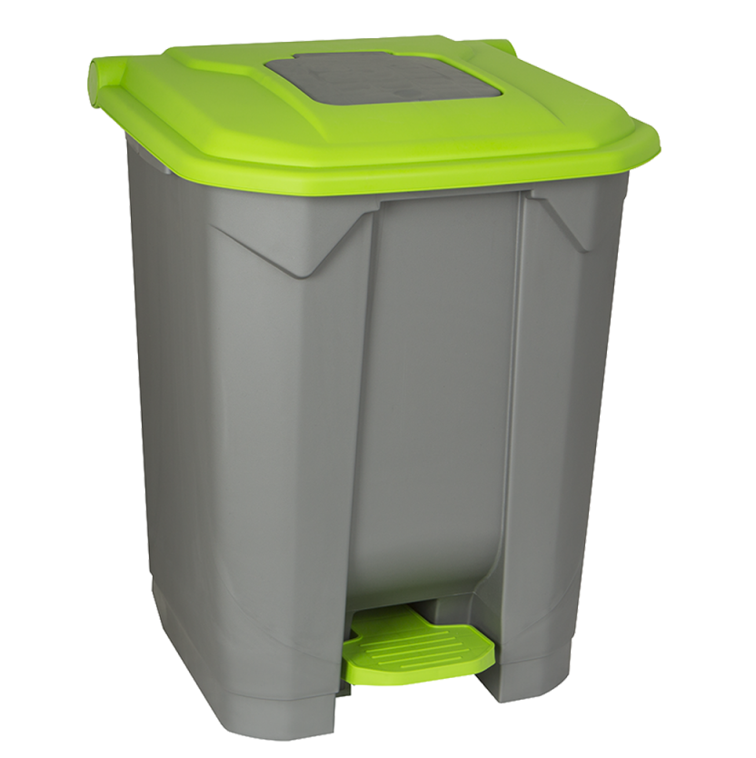 Бак для мусора Planet с педалью, 50 л, серо-зеленый (UP208*) - фото 1