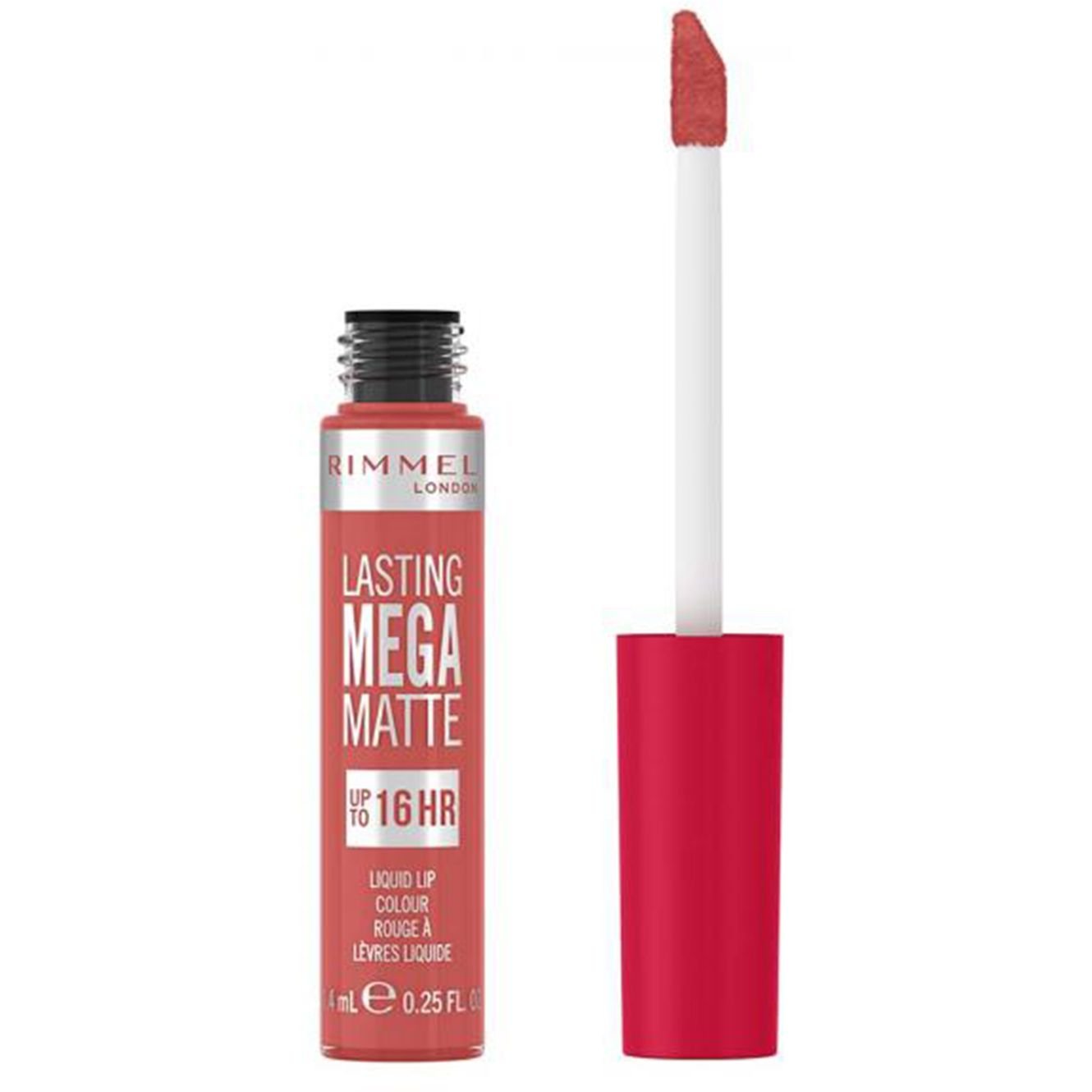 Рідка матова помада для губ Rimmel Lasting Mega Matte відтінок 600 (Coral Sass) 7.4 мл - фото 2