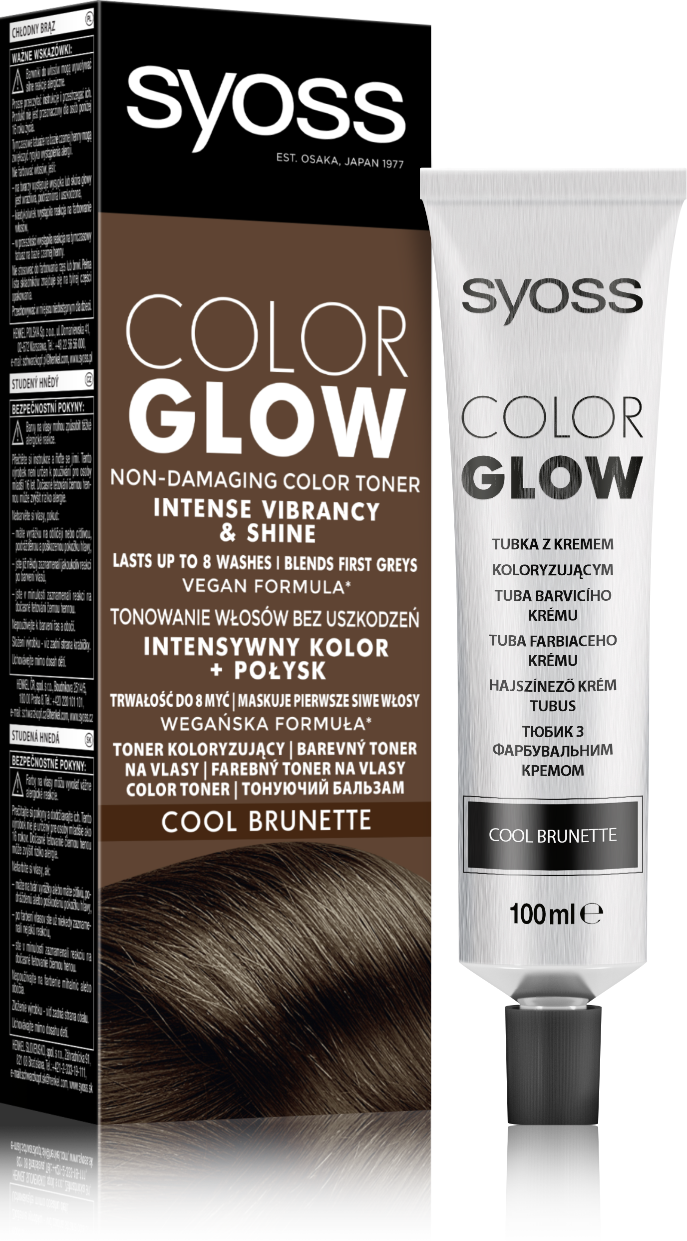 Тонувальний бальзам для волосся Syoss Color Glow, Холодний каштановий, 100 мл (2806387) - фото 2