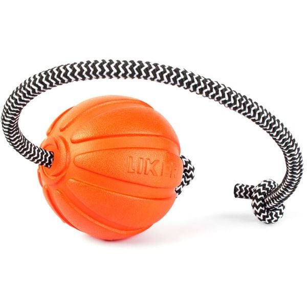 Мячик Liker 7 Cord на шнуре, 7 см, оранжевый (6296) - фото 2