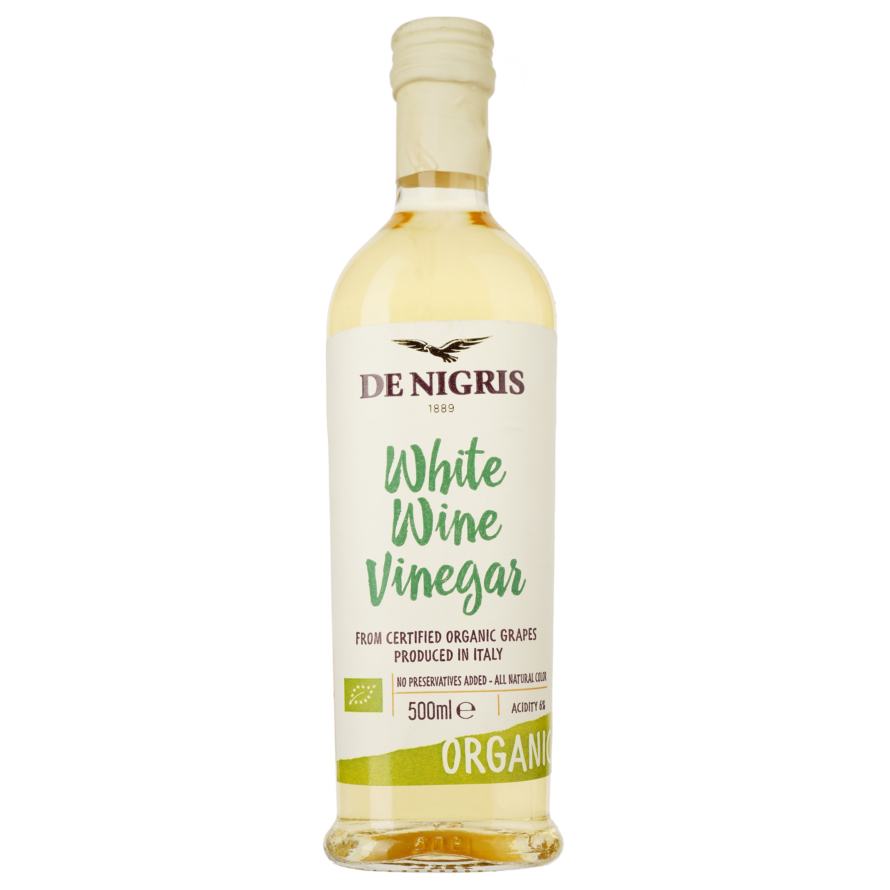 Оцет De Nigris з білого вина органік, 500 мл (774863) - фото 1