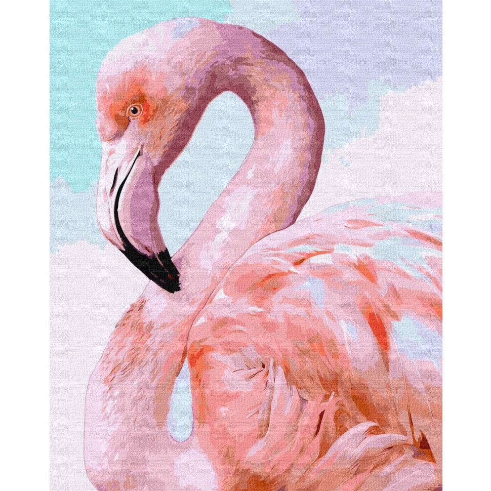 Картина по номерам Ideyka Розовый фламинго ©Ira Volkova KHO4397 40х50 см - фото 1