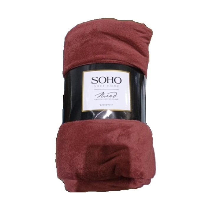 Плед Soho Burgundy, 240х220 см, бордовый (1095К) - фото 1