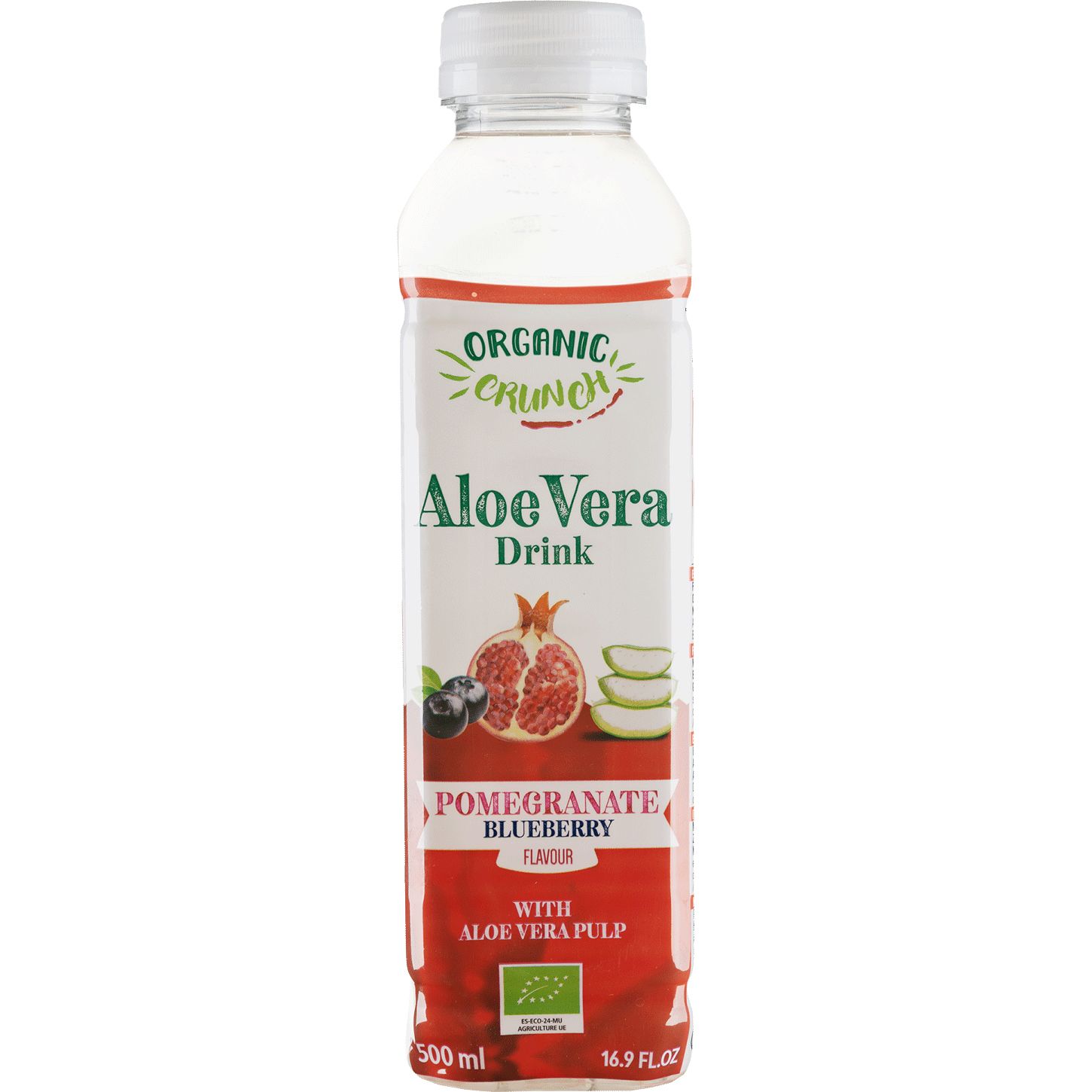 Напій Organic Crunch Aloe Vera Pomegranate з ароматом гранату та лохини 0.5 л - фото 1