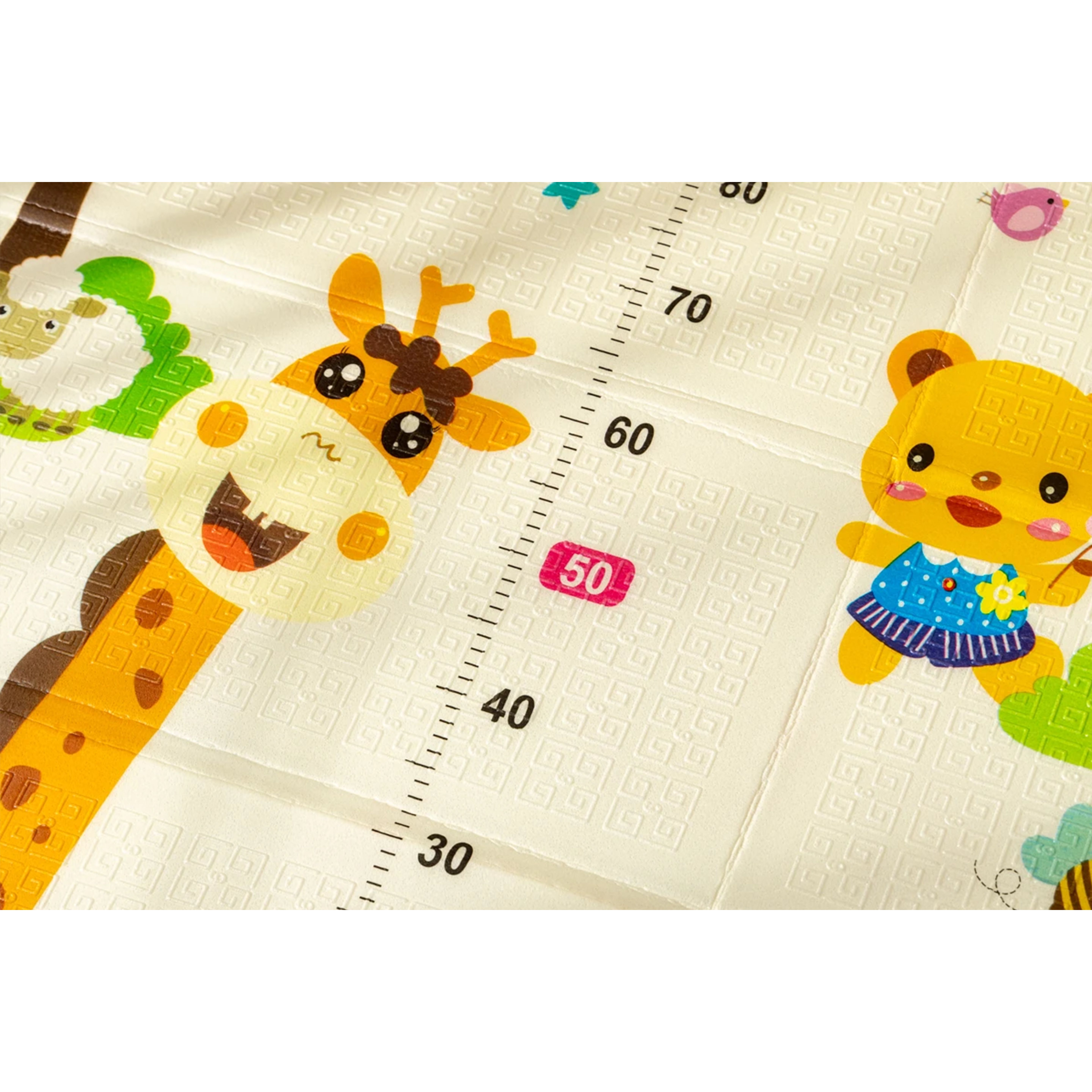 Дитячий килимок Poppet Малятко-жираф та Цифри-тварини двосторонній складний 150х180x1 см (PP021-150) - фото 5