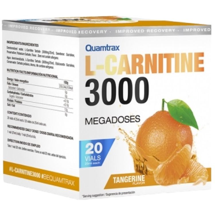 Жироспалювач Quamtrax L-Carnitine 3000 мандарин 20 шотів - фото 1