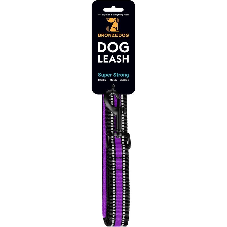 Повідець для собак BronzeDog Mesh, розмір S, 200х1,6 см, фіолетовий - фото 6