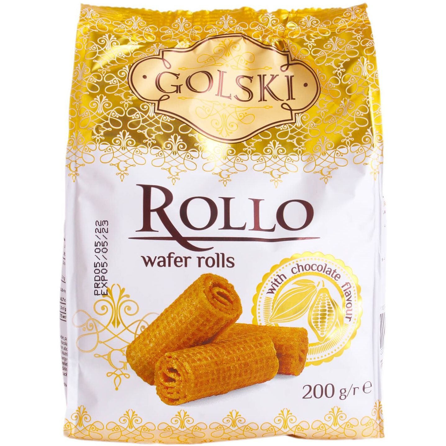 Рулетики Golski Ролло вафельные вкус шоколада, 200 г (905886) - фото 1