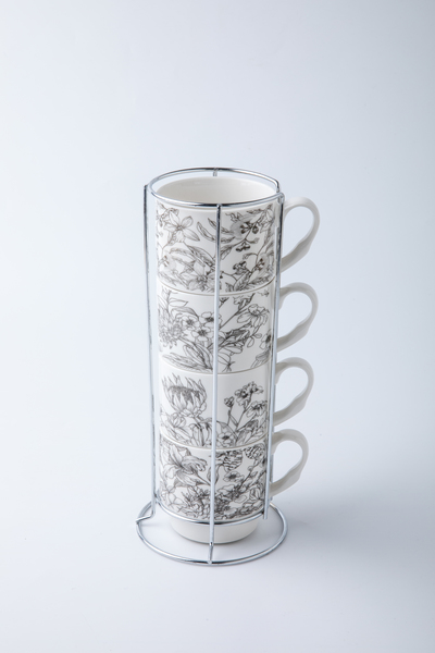 Набор чашек на металлической подставке Limited Edition Blossom, 5 предметов (6509613) - фото 3