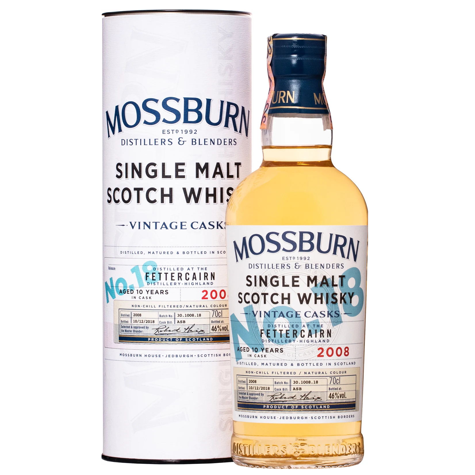 Віскі Mossburn Vintage Casks No18 Fettercairn 10 років, 46%, 0,7 л - фото 1