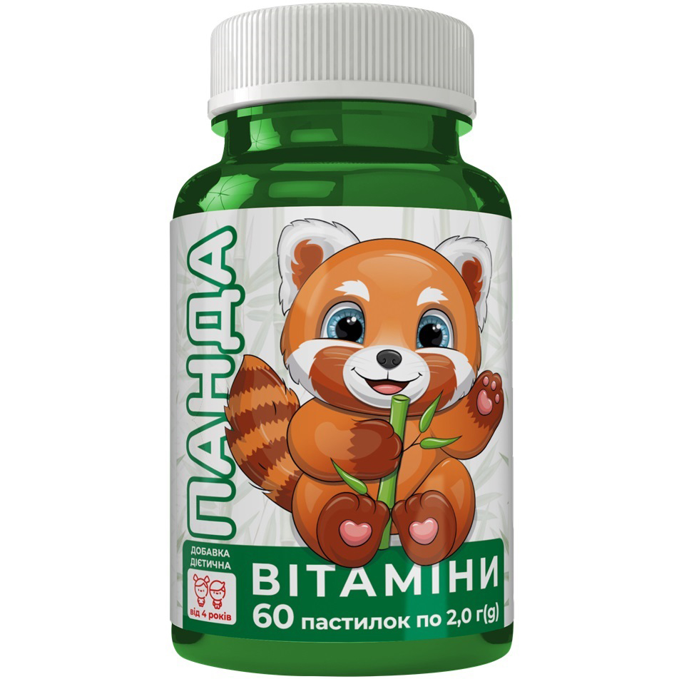 Витамины желейные Красота та здоров'я Панда на основе пектина со вкусом малины 60 шт. х 2 г - фото 1