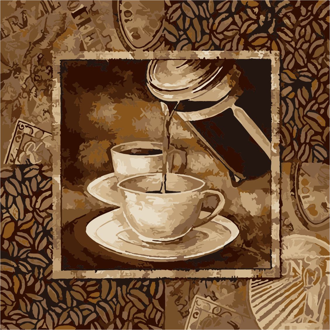 Картина за номерами Чашка кави ArtStory 40х40 см різнокольорова 000169406 - фото 1