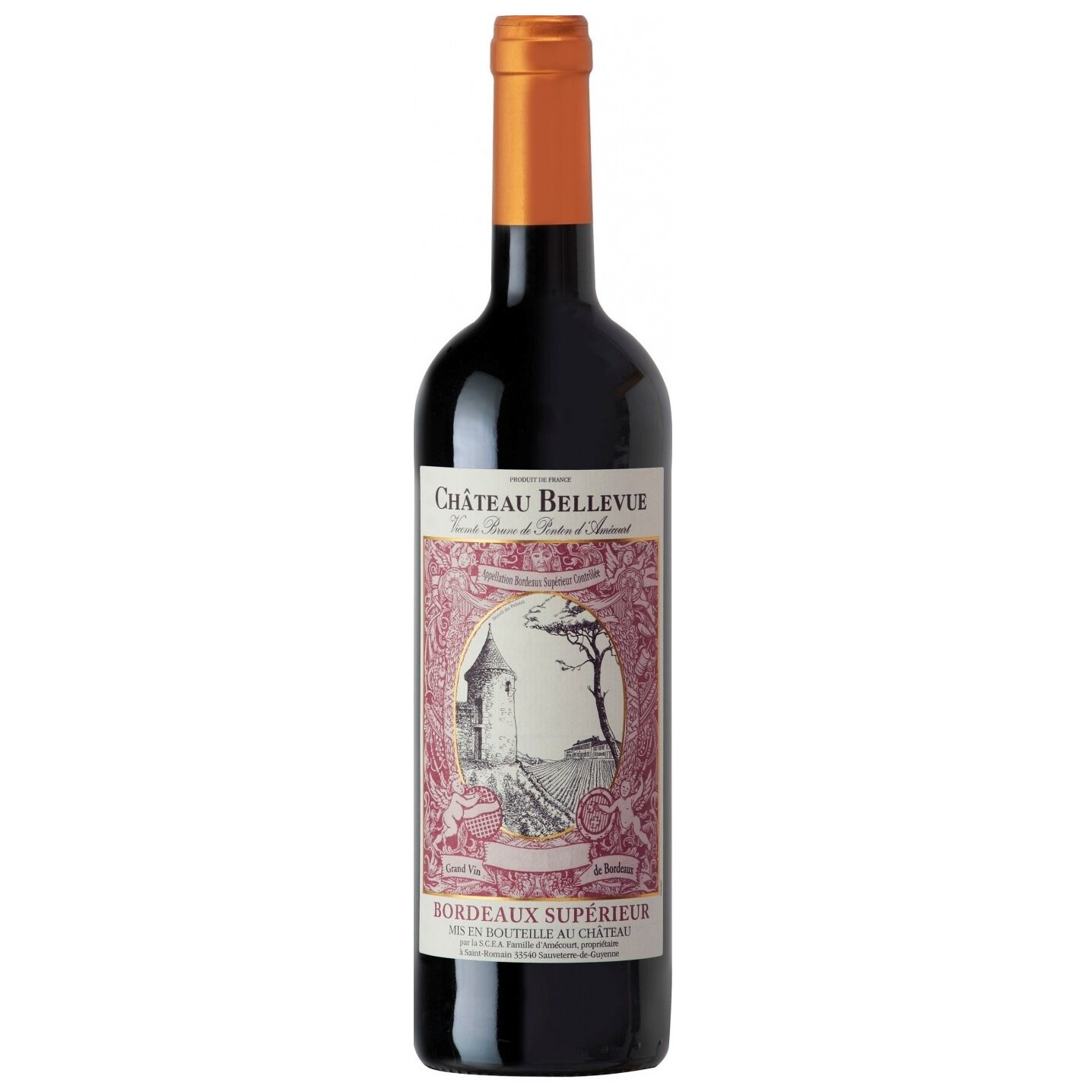 Вино Chateau Bellevue Rouge, червоне, сухе, 13%, 0,75 л (6142) - фото 1