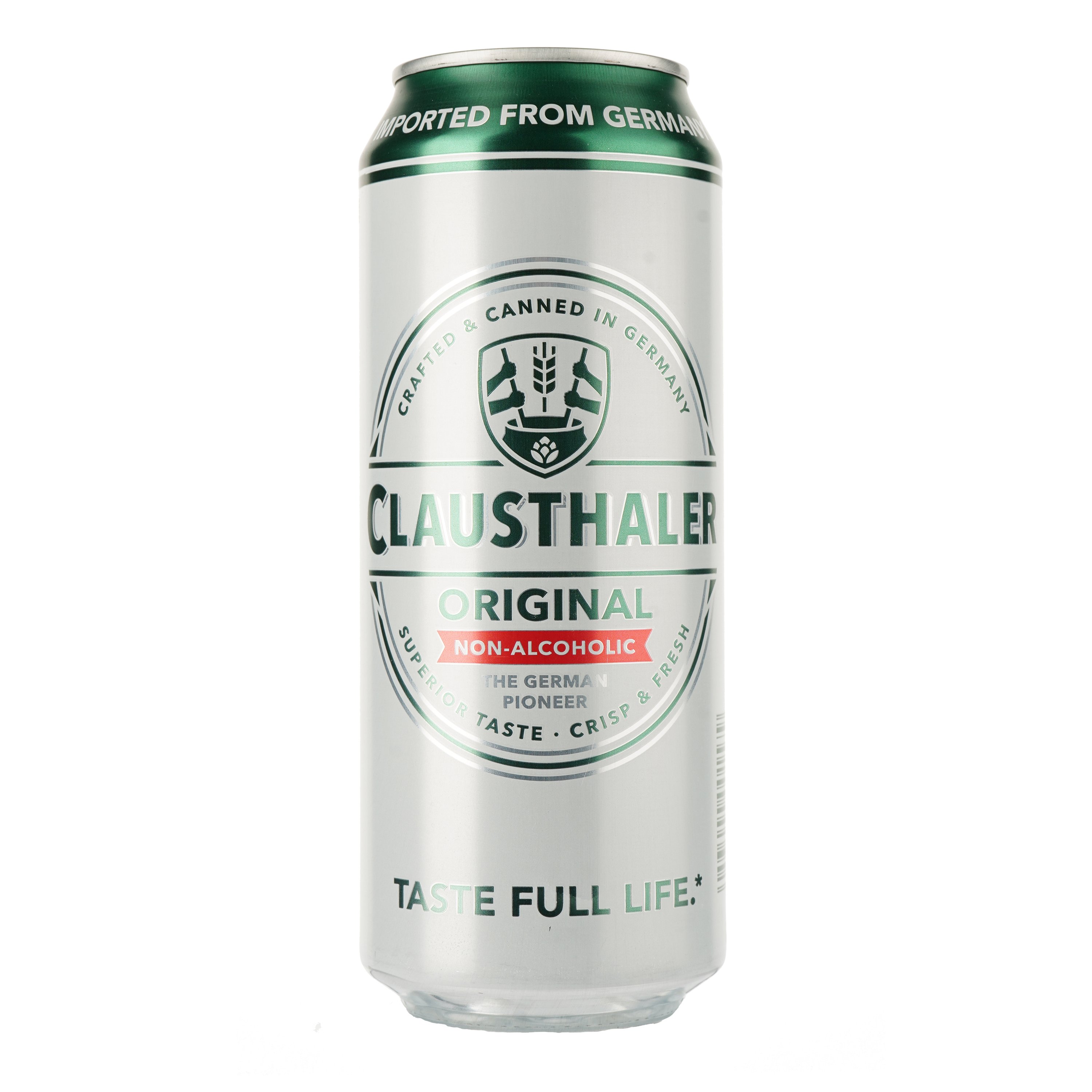 Пиво безалкогольне Clausthaler світле, з/б, 0.49%, 0.5 л - фото 1
