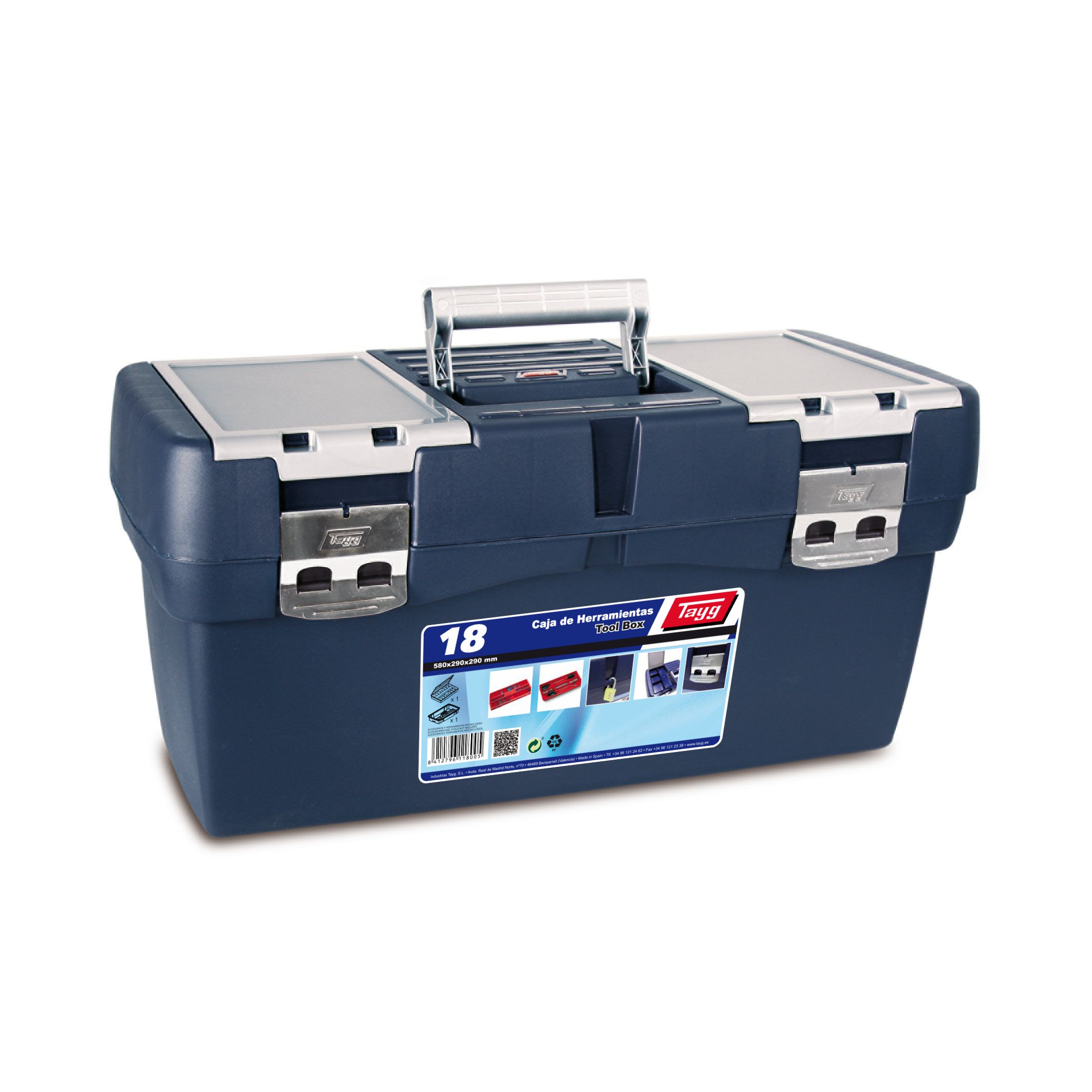 Ящик пластиковий для інструментів Tayg Box 16 Caja htas, 50х25,8х25,5 см, синій (116001) - фото 1