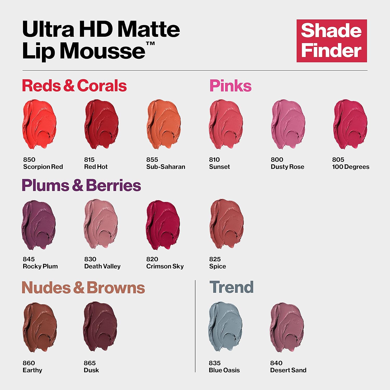 Блиск-мус для губ Revlon Ultra HD Matte Lip Mousse відтінок 805 (100 Degrees) 5.9 мл (500437) - фото 5