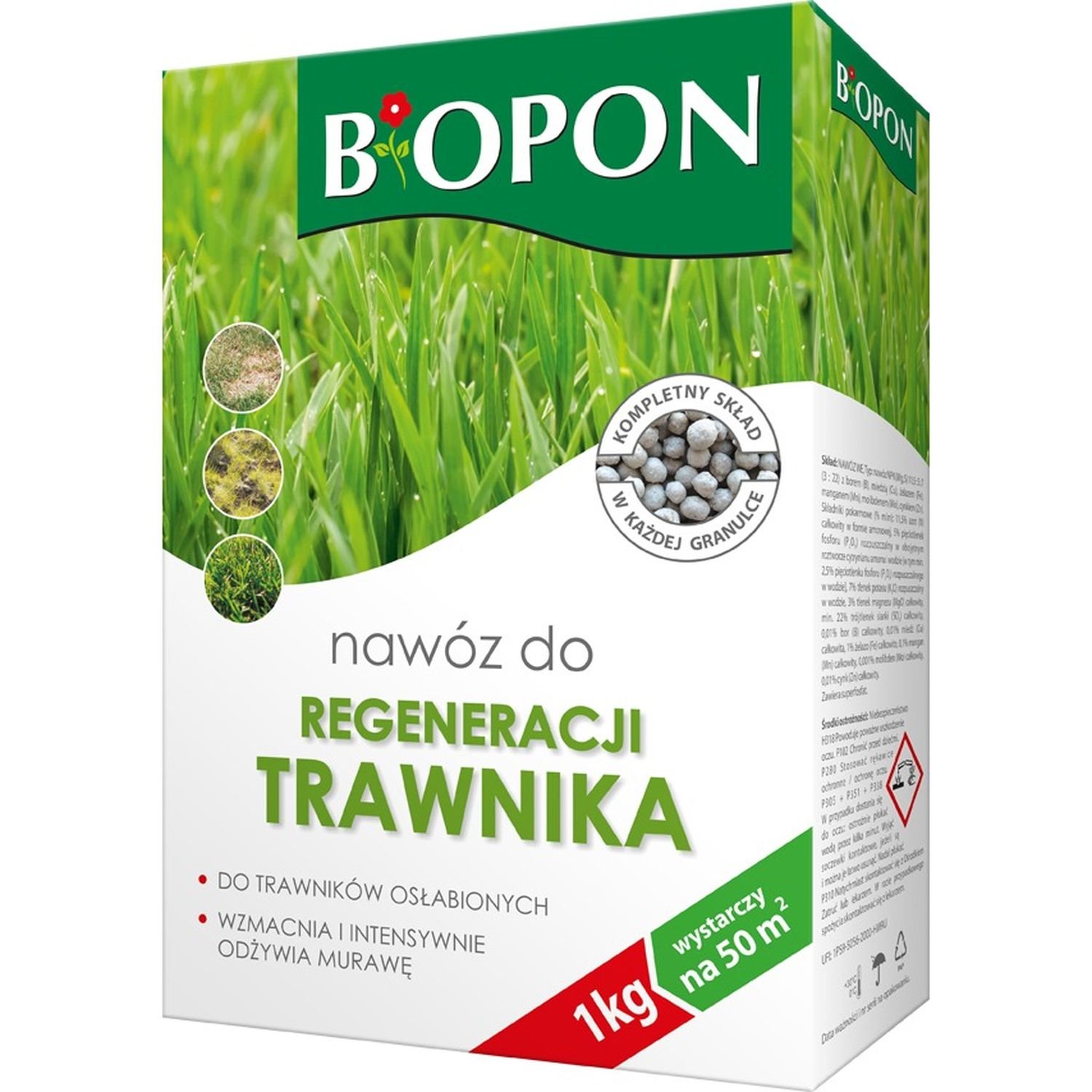 Добриво гранульоване Biopon Для відновлення газону 1 кг - фото 1