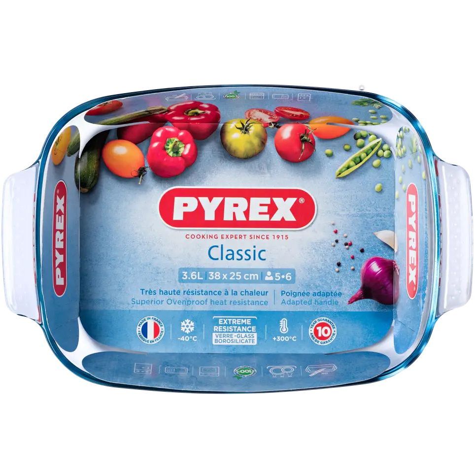 Форма для запекания Pyrex Classic 38х25х6.5 см. 3.6 л (232B000/8046) - фото 2