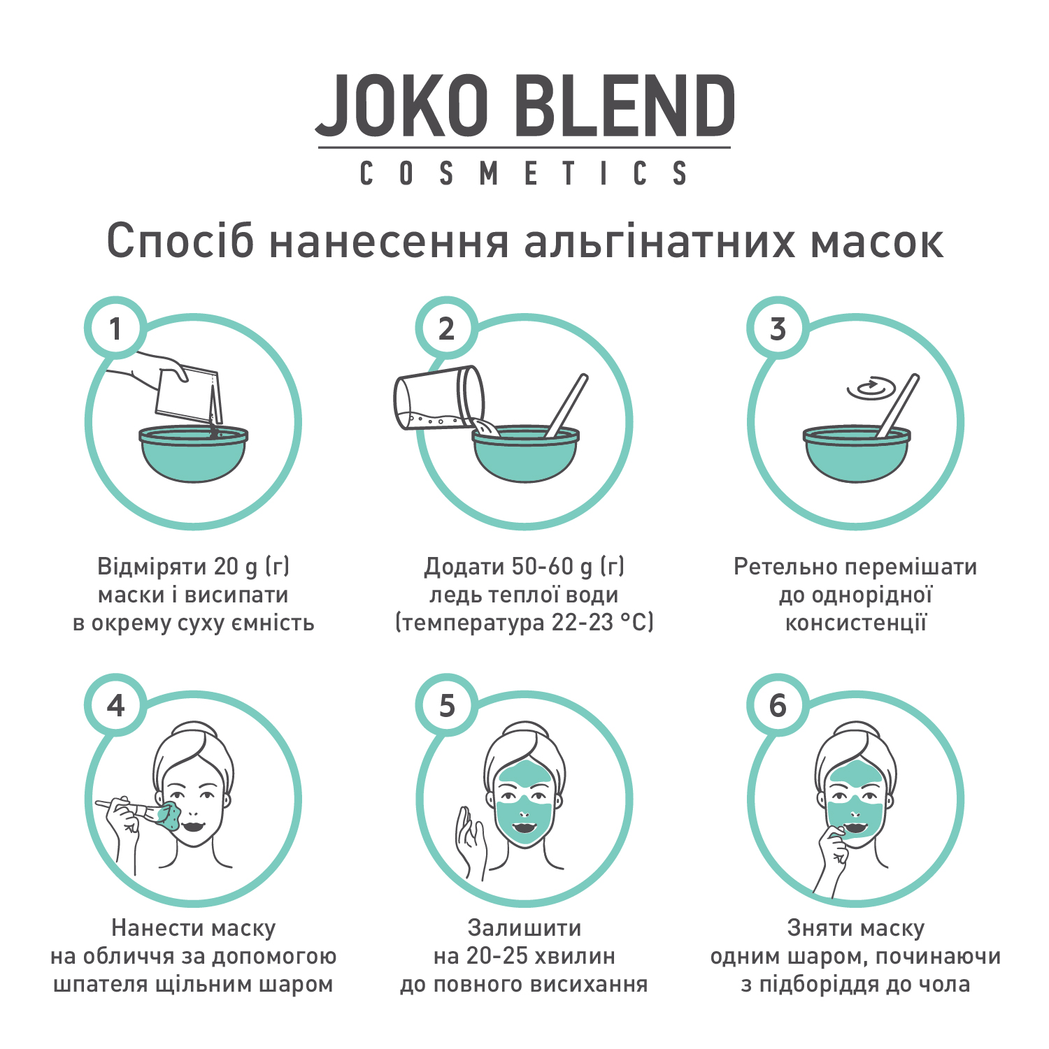 Альгинатная маска Joko Blend базисная, универсальная, для лица и тела, 100 г - фото 3