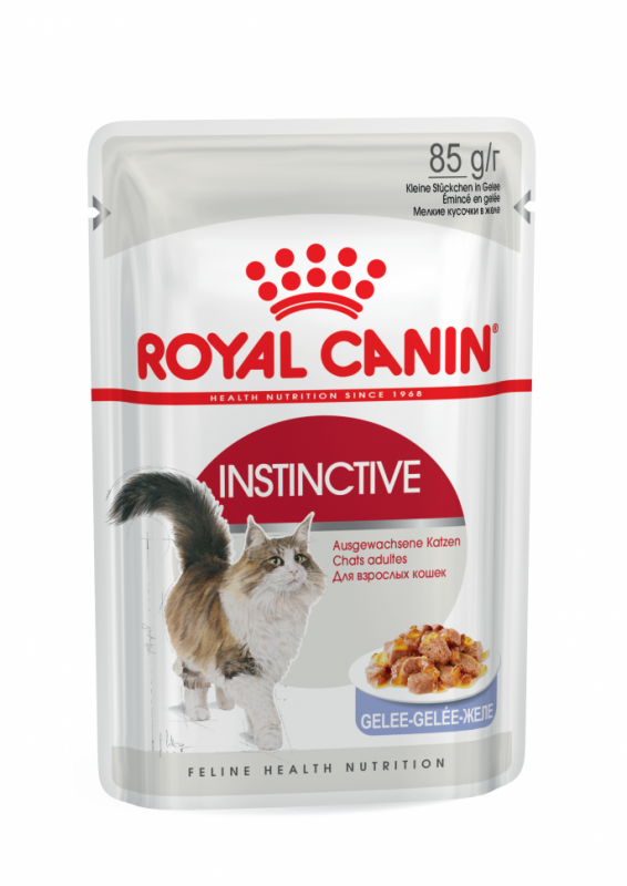 Вологий корм для дорослих кішок Royal Canin Instinctive, шматочки в желе, 85 г - фото 1