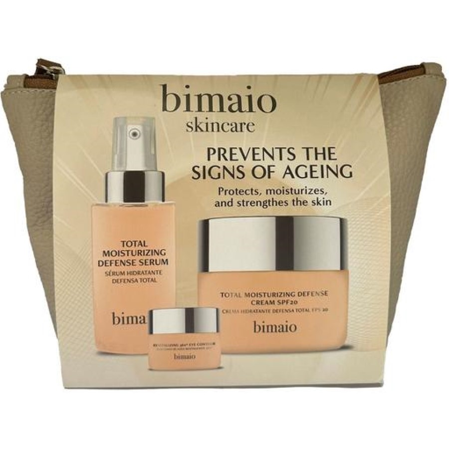 Набір для обличчя Bimaio Prevention: захисна сироватка 50 мл + захисний крем 30 мл + крем для контуру очей 15 мл - фото 1