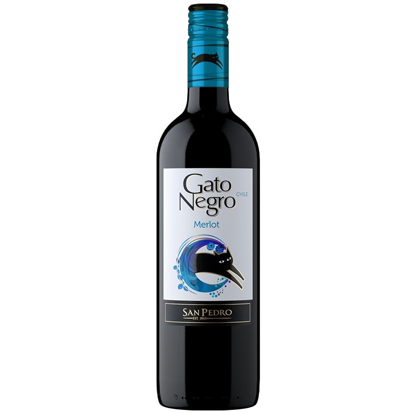 Вино Gato Negro Merlot, красное, сухое, 13,1%, 0,75 л (170597) - фото 1