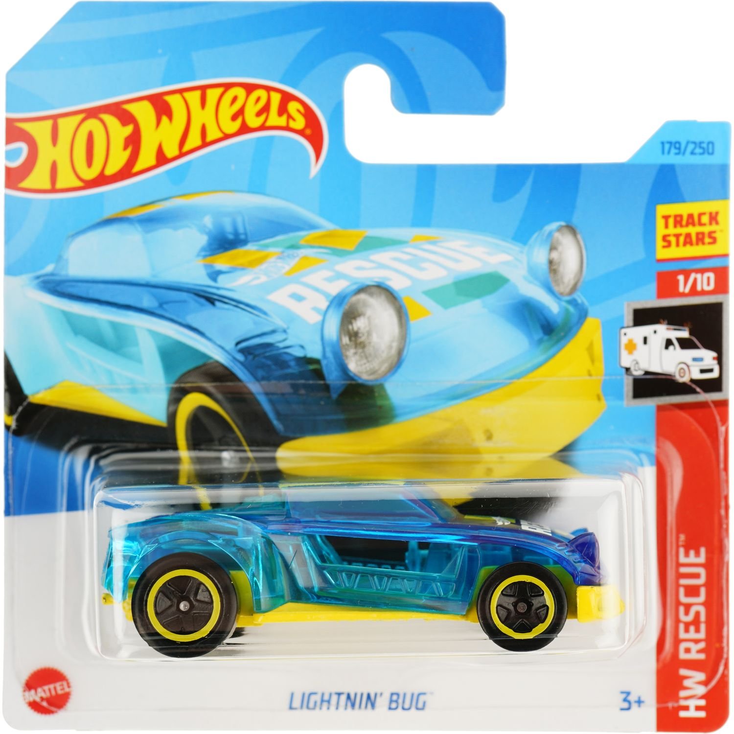 Базовая машинка Hot Wheels HW Rescue Lightnin Bug голубая (5785) - фото 1