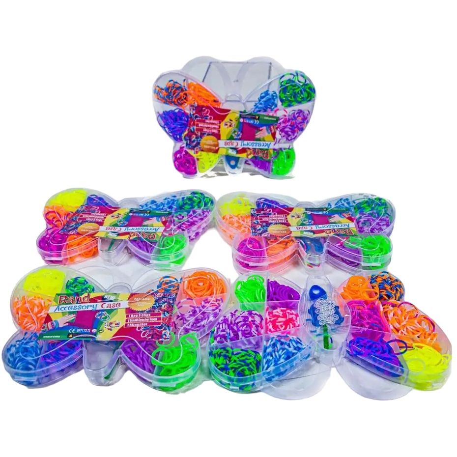 Набор резинок для плетения G-Toys Бабочка 12 цветов в коробке (1800241945) - фото 2
