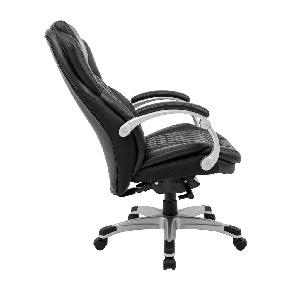 Кресло офисное Richman Премио Пластик Рич Synchro Кожа Сплит черный (RCM-1072) - фото 4