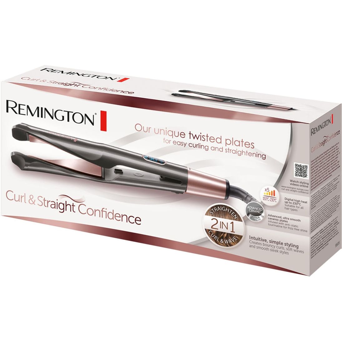 Стайлер Remington Curl & Straight Confidence S6606 черный - фото 3