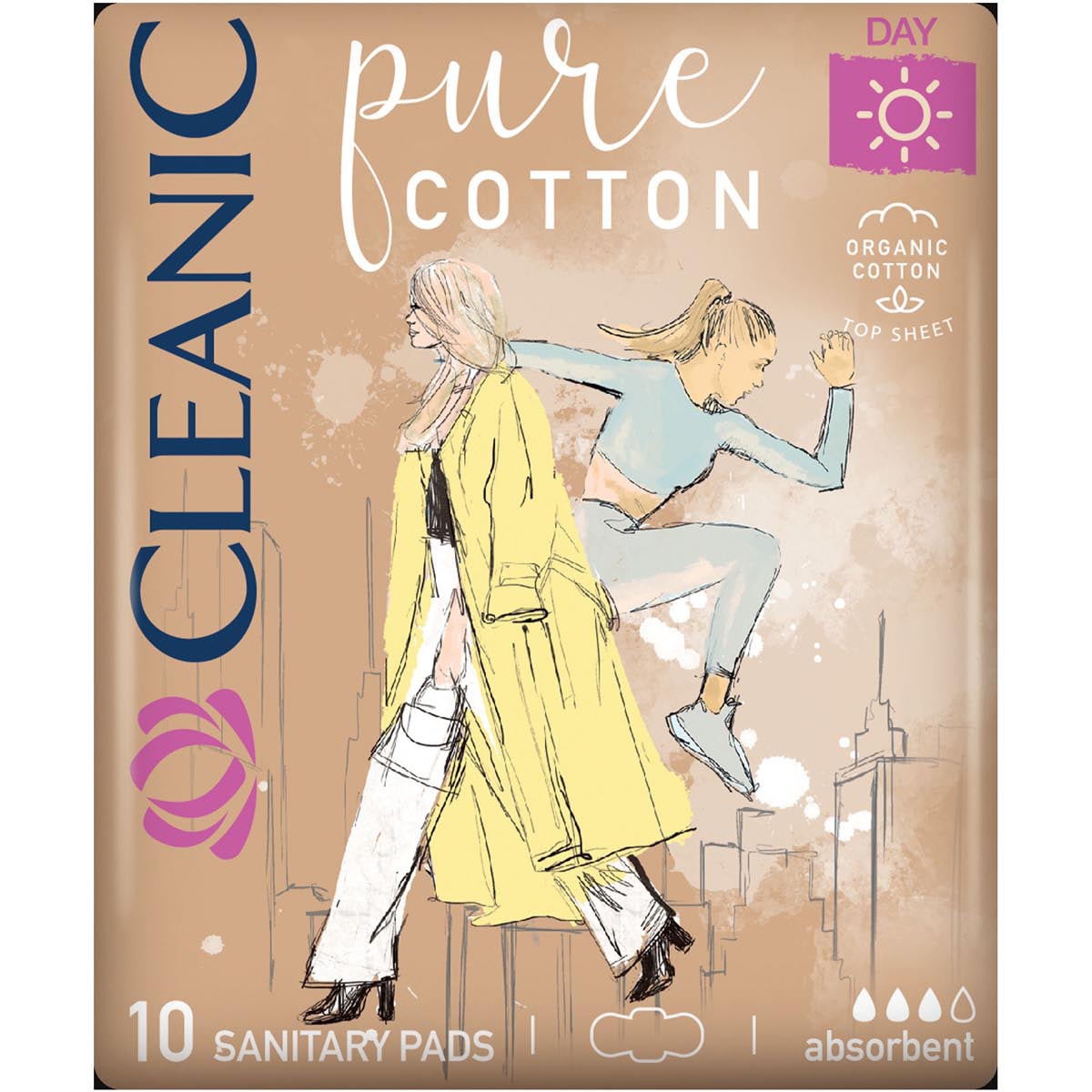 Гигиенические прокладки Cleanic Pure Cotton Day 10 шт. - фото 1