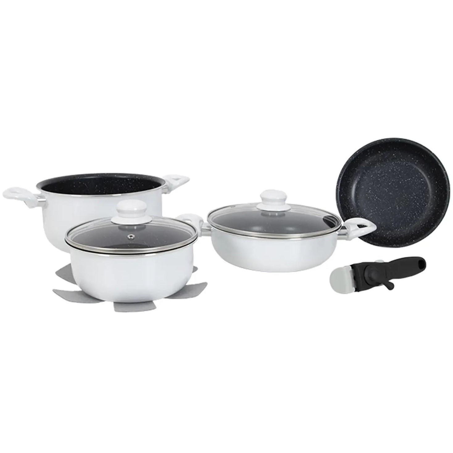 Набор посуды Gimex Cookware Set induction 7 предметів White (6977221) - фото 1
