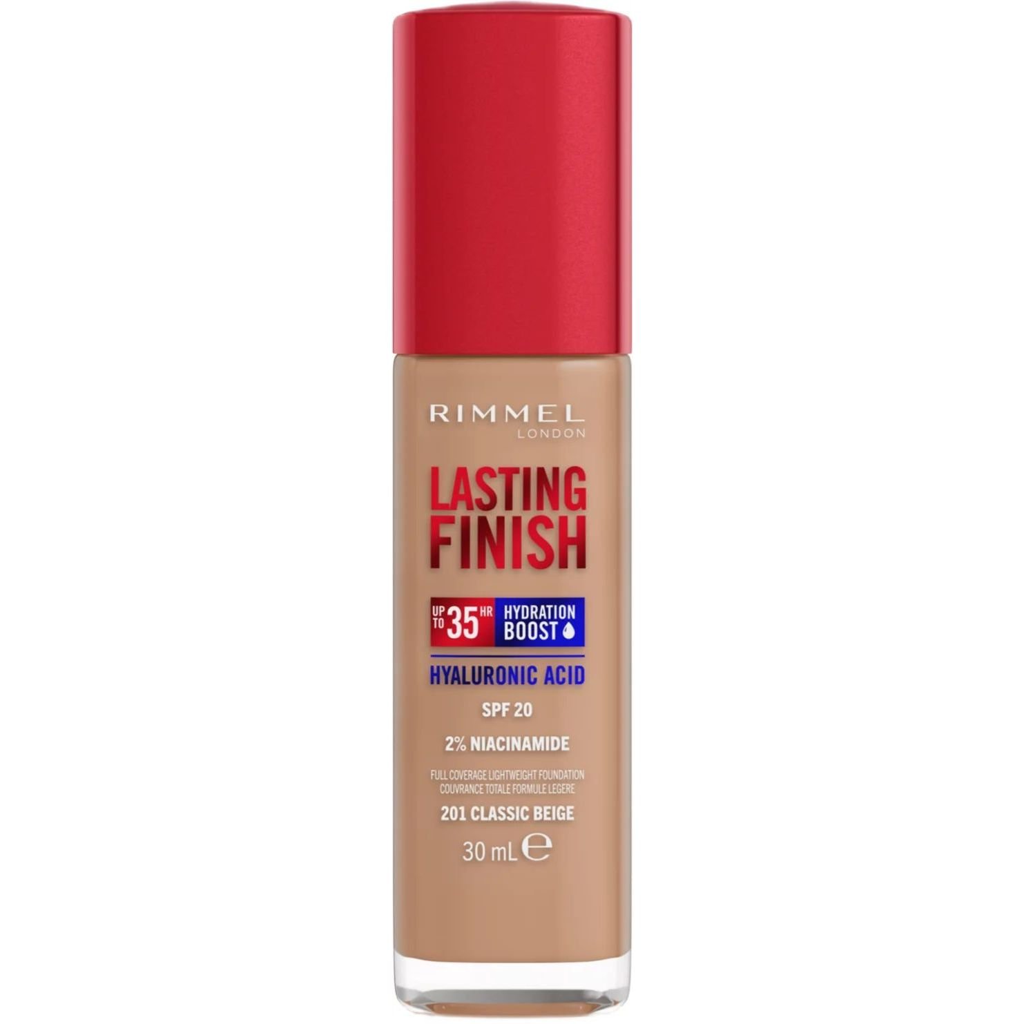 Тональна основа Rimmel Lasting Finish 35h відтінок 201 (Classic Beige) 30 мл - фото 1